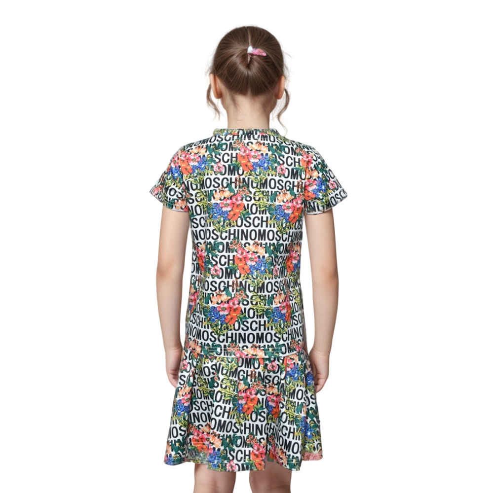 Moschino Black Floral Premium Girls Co-ord Set-thumb-1