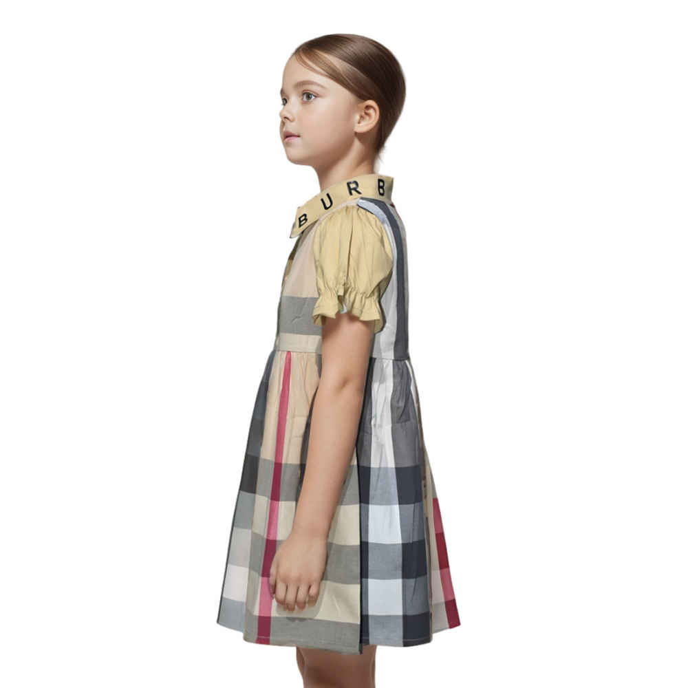 Burberry Brown Premium Girls Dress-thumb-2