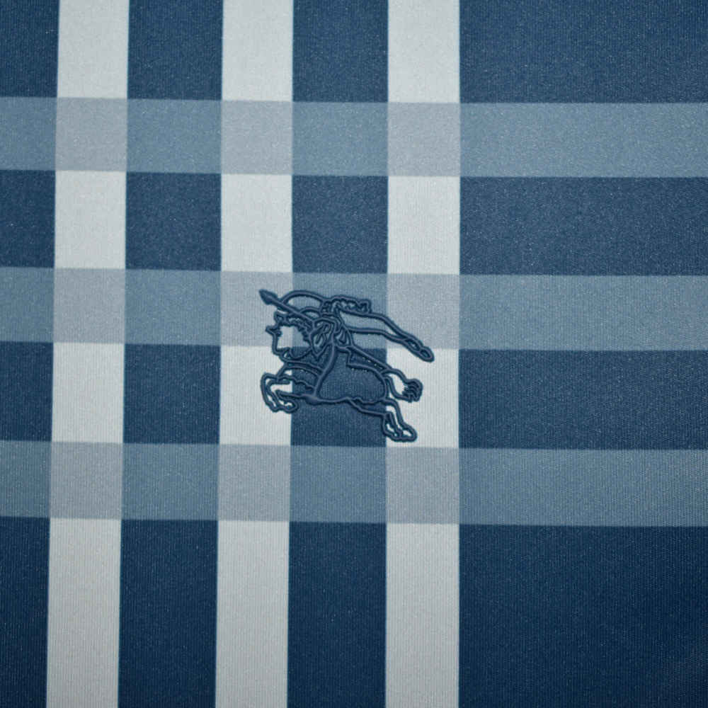 Burberry Blue Checks Embroidered Premium Shirt-3