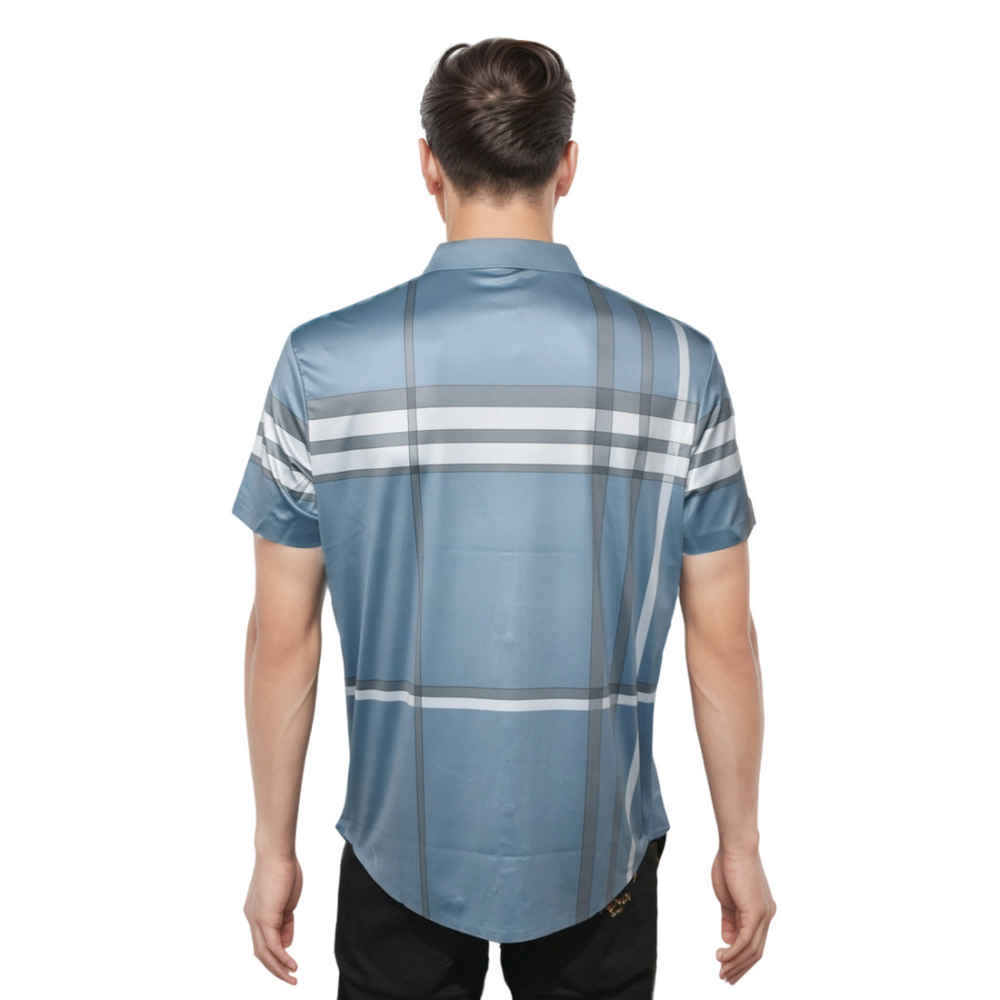 Burberry Blue Checks Premium Quality Shirt-1