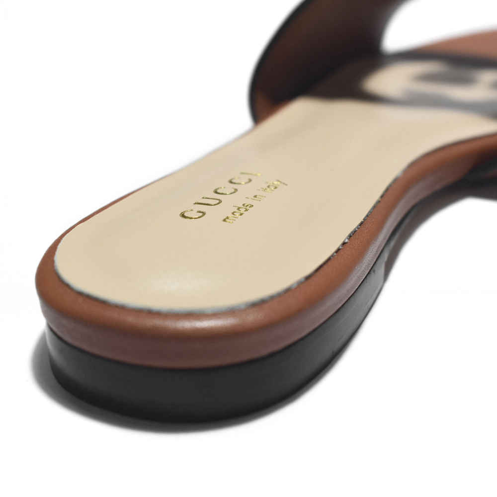 Gucci Brown Premium Quality Women's Flat Sandals-4