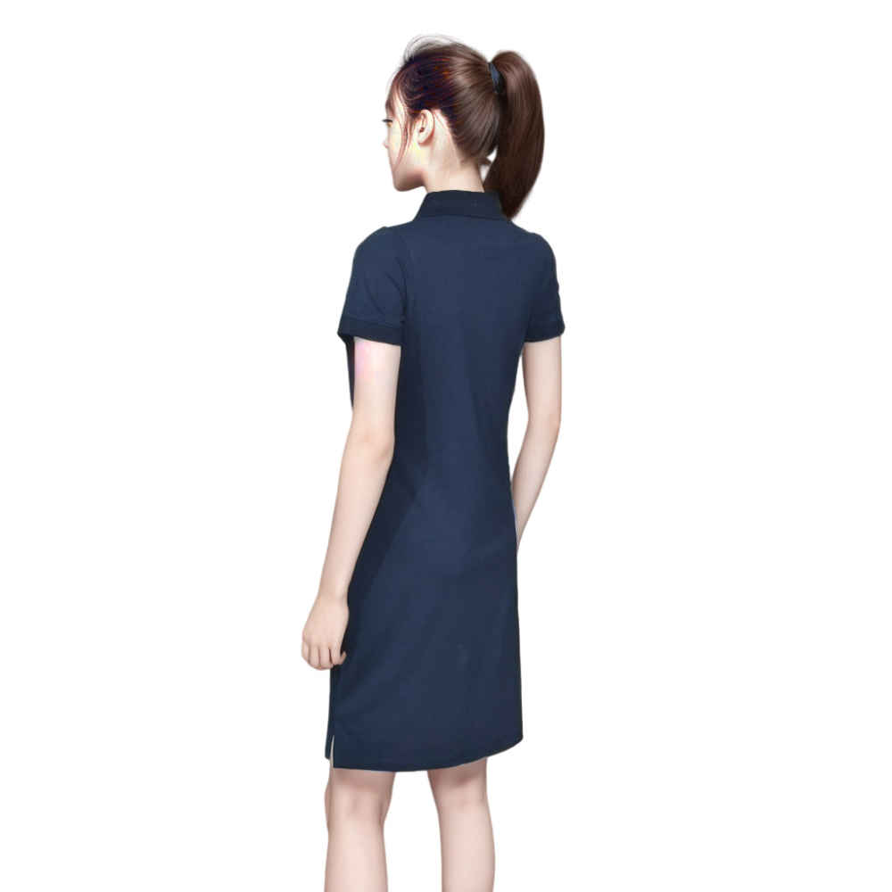 Fred Perry Embroidery Logo Navy Blue Premium Dress-2