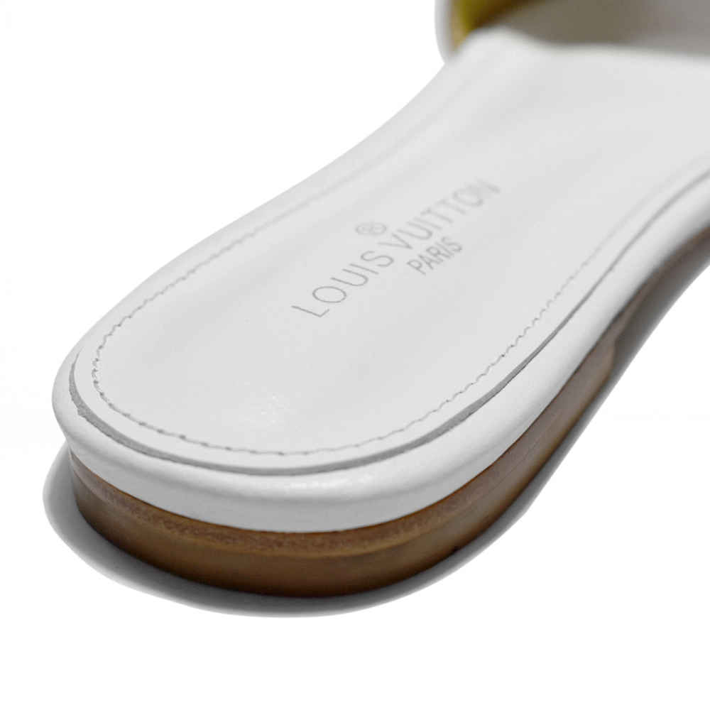 Louis Vuitton White Premium Women's Flat Sandals-thumb-4