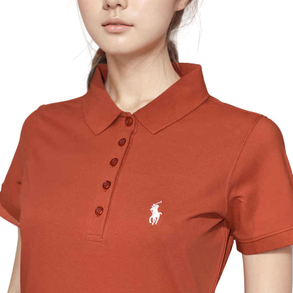 Ralph Lauren Embroidery Logo Orange Premium Dress-thumb-3