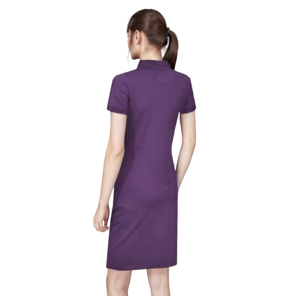 Ralph Lauren Embroidery Logo Dark Purple Premium Dress-thumb-2