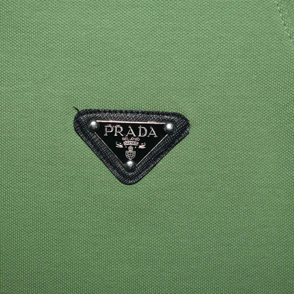 Prada Re-Nylon Logo Green Premium Dress-4