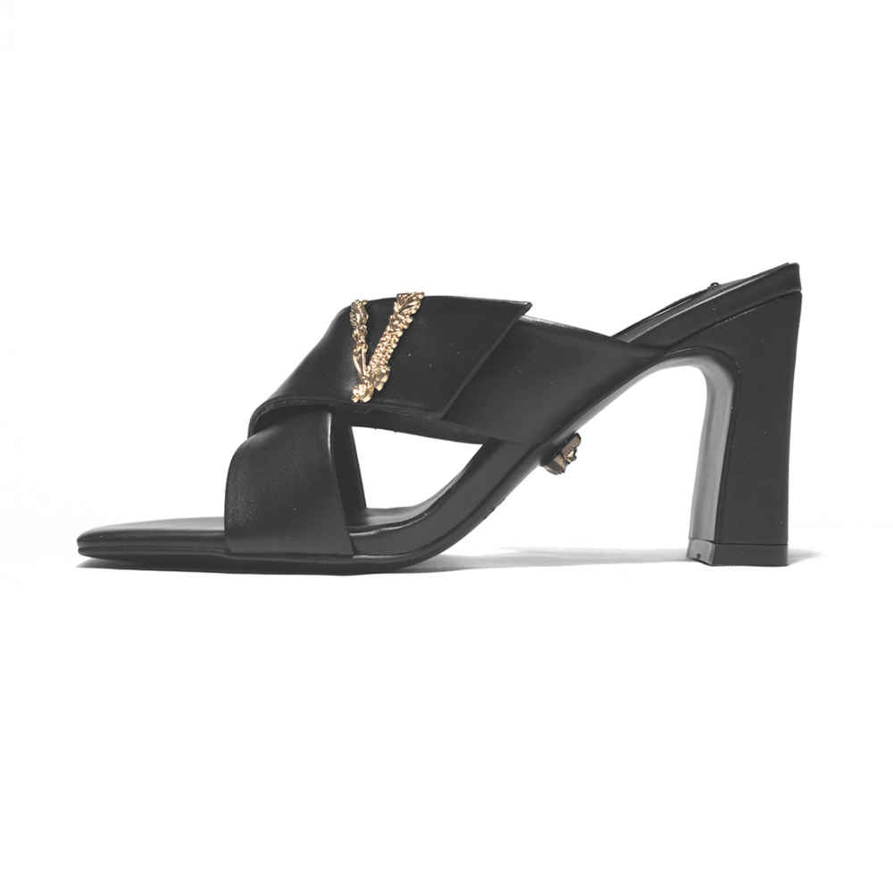 Versace Black Premium Quality Heels Sandals-thumb-1
