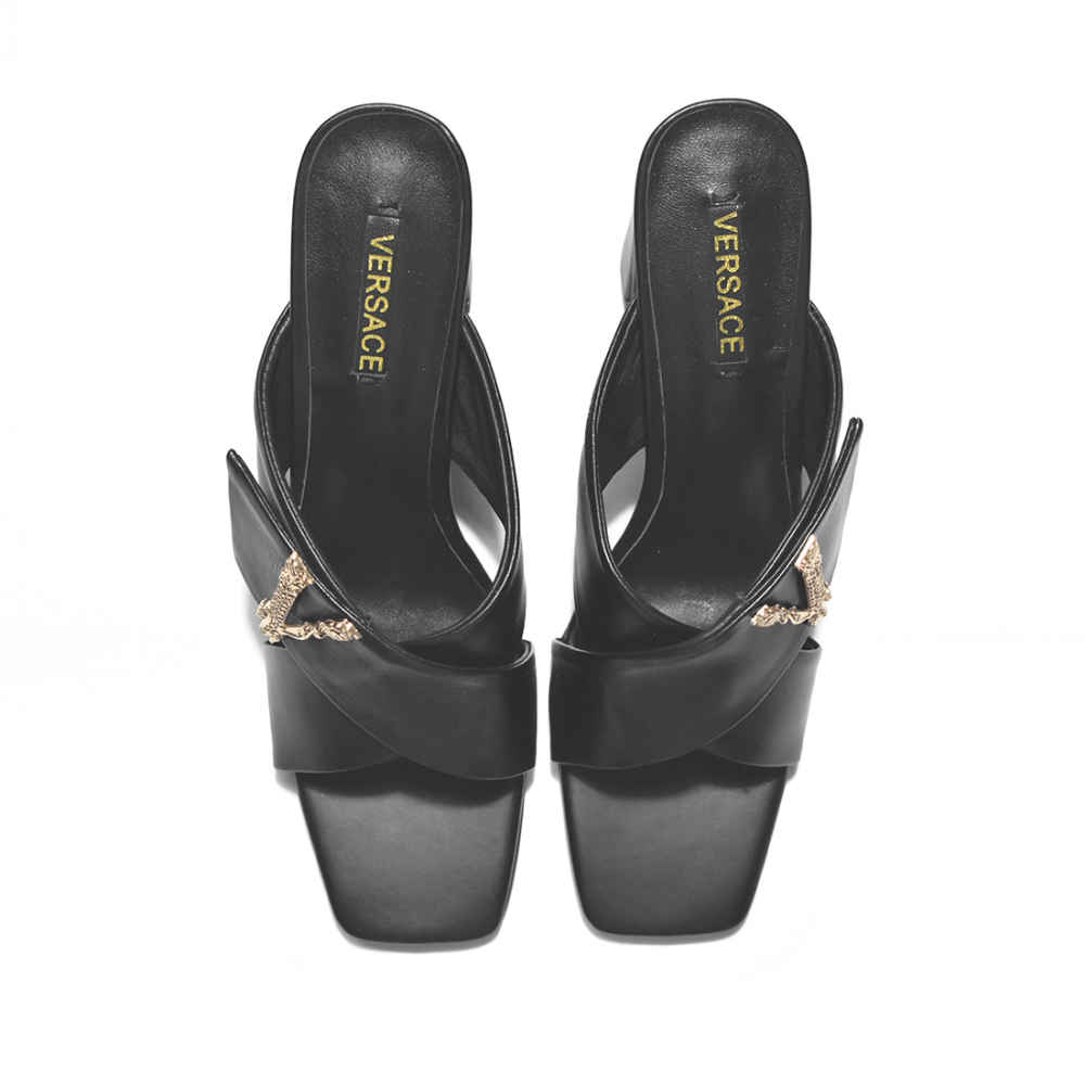 Versace Black Premium Quality Heels Sandals-thumb-5