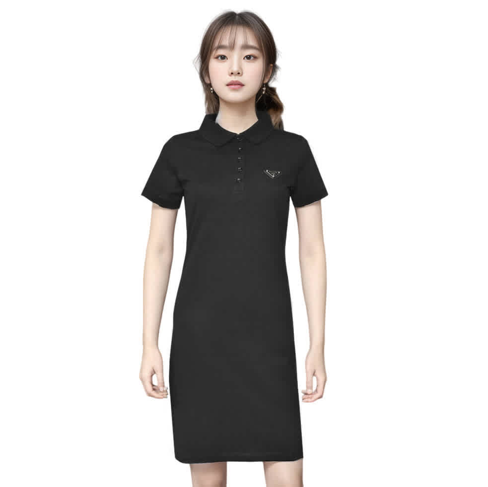 Prada Re-Nylon Logo Black Premium Dress-thumb-1