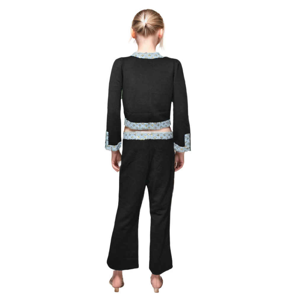Chanel Black Premium Quality Girls Co-ord Set-1