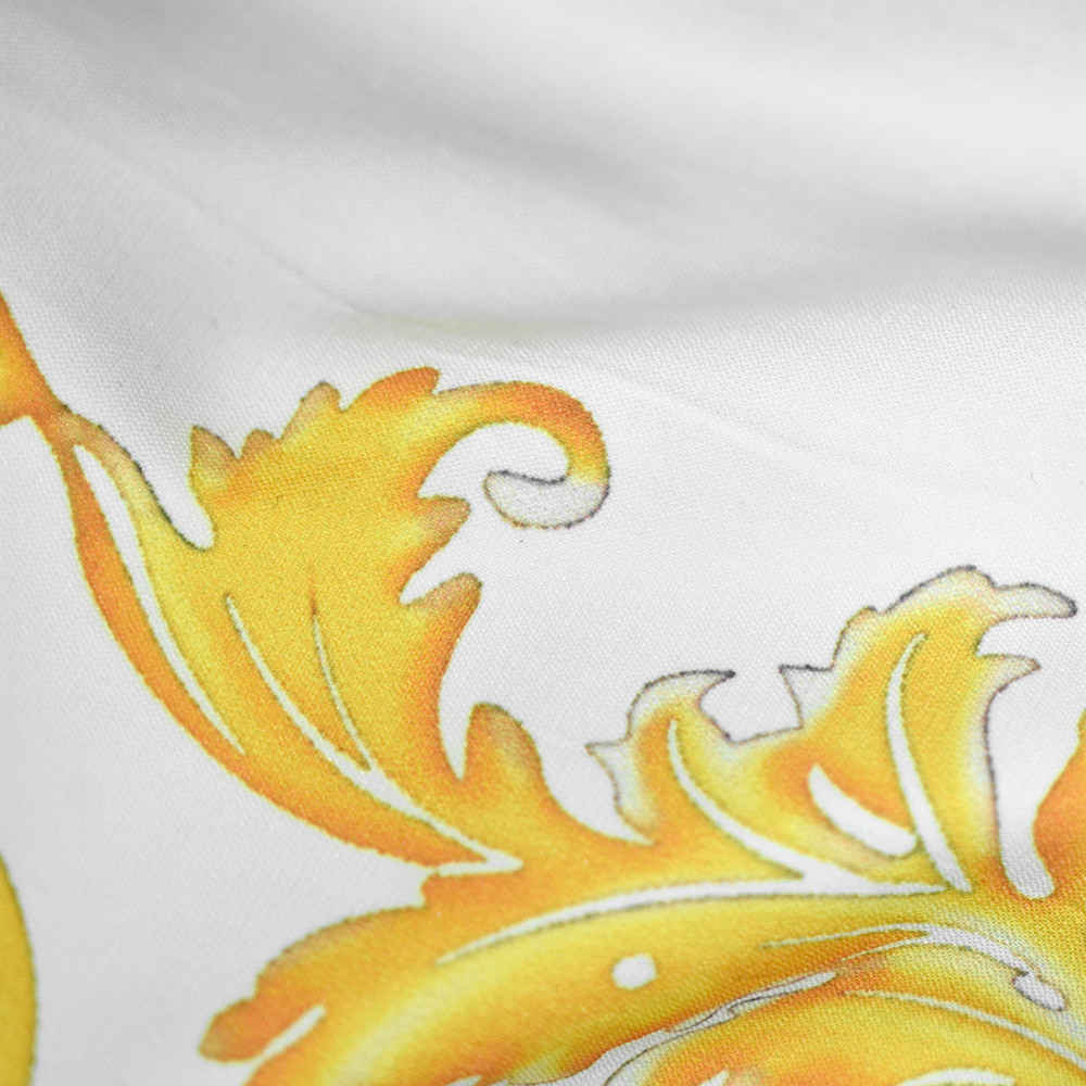 Versace Wild Baroque Print White Swim Mens Shorts-4