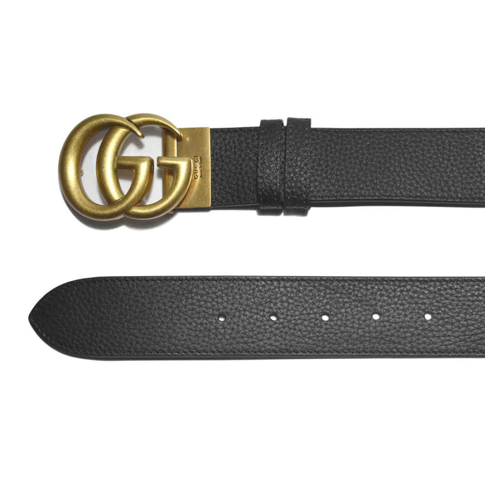 Gucci Black GG Marmont Wide Belt-3