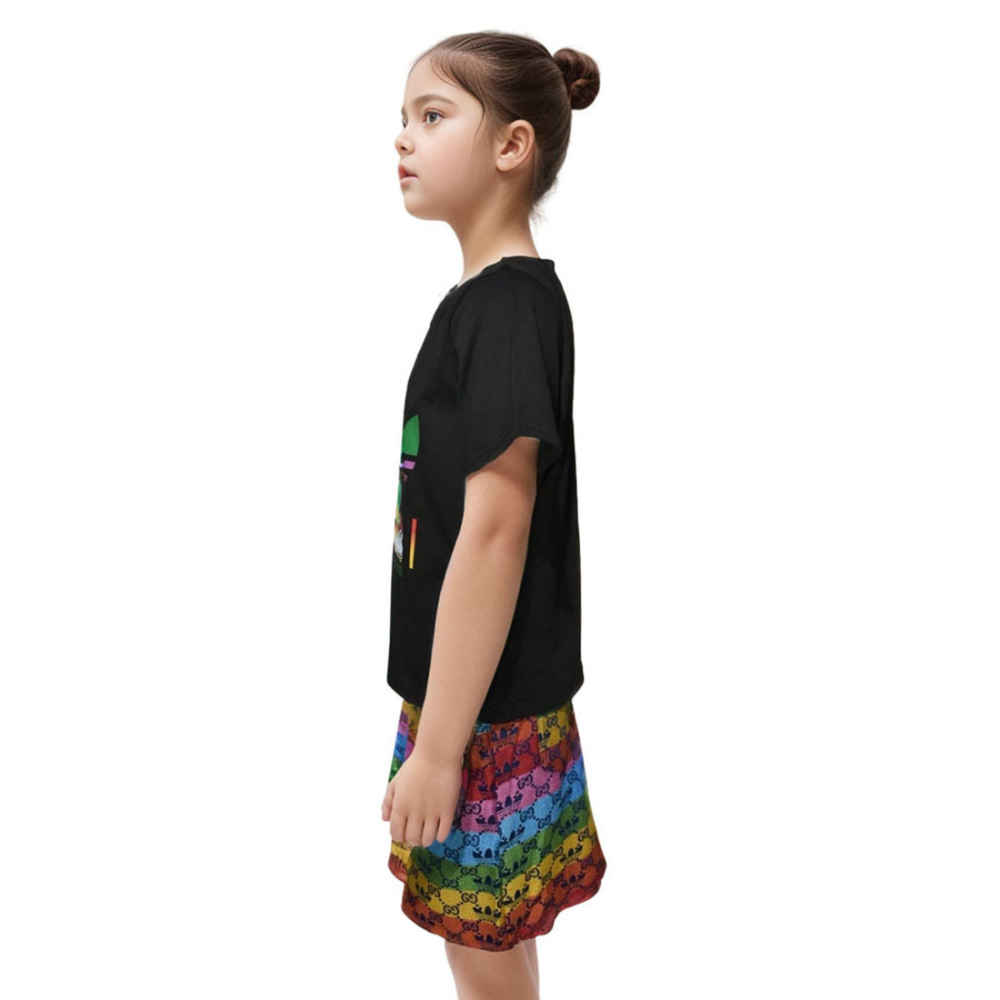 Gucci Mickey Mouse Print Black Girls Co-ord Set-2