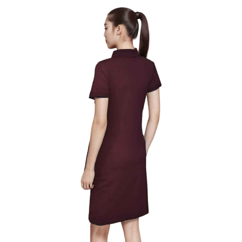 Burberry TB Print Wine Premium Quality Dress-thumb-2
