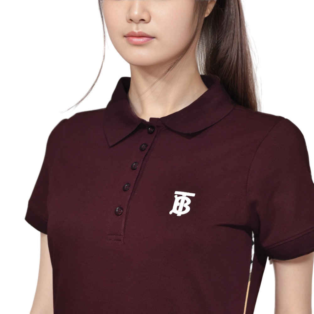 Burberry TB Print Wine Premium Quality Dress-thumb-3