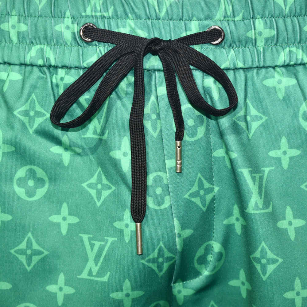 Louis Vuitton Green Premium Mens Shirt & Shorts Combo-thumb-3