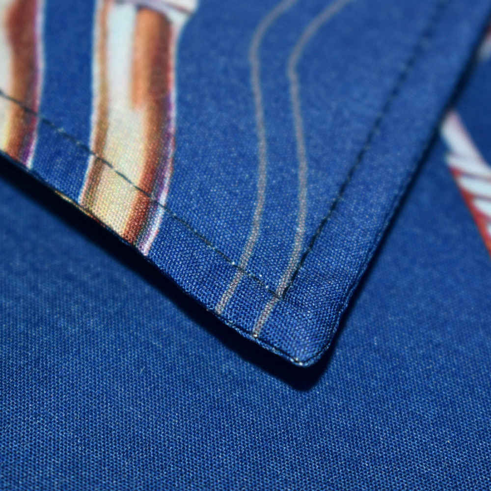 Casablanca Paris Sunset Print Blue Mens Shirt & Shorts Combo-thumb-3