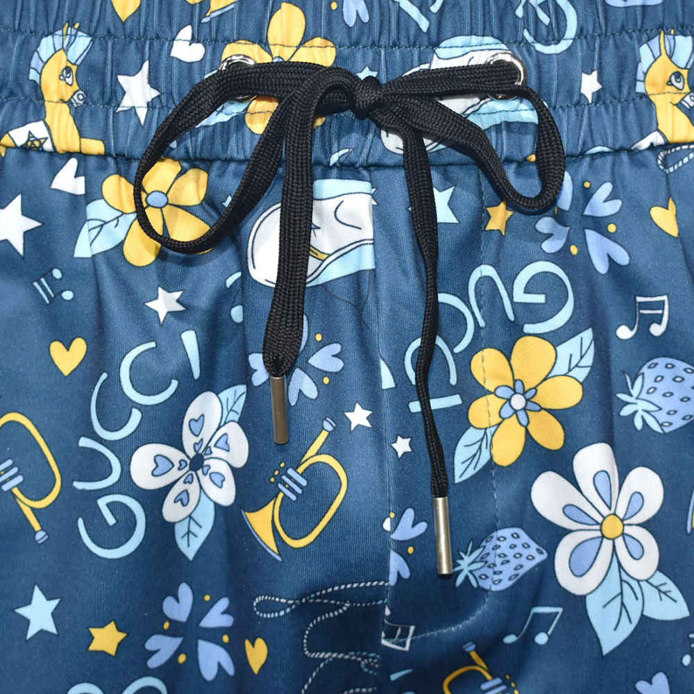 Gucci Print Premium Flower Pony Print Shirt & Shorts Combo-thumb-5