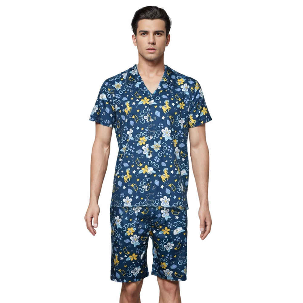 Gucci Print Premium Flower Pony Print Shirt & Shorts Combo-thumb-0