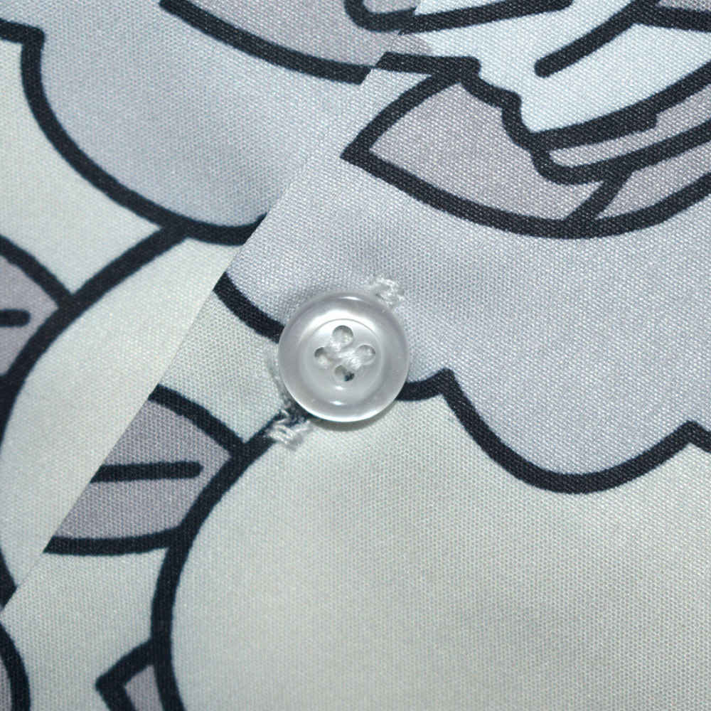 Amiri Grey Floral Premium Mens Shirt & Shorts Combo-thumb-4