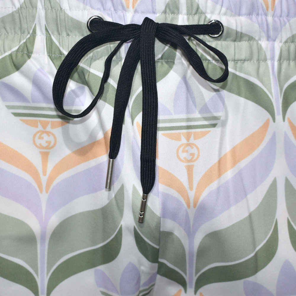 Gucci x Adidas White & Green Premium Shirt & Shorts Combo-thumb-5
