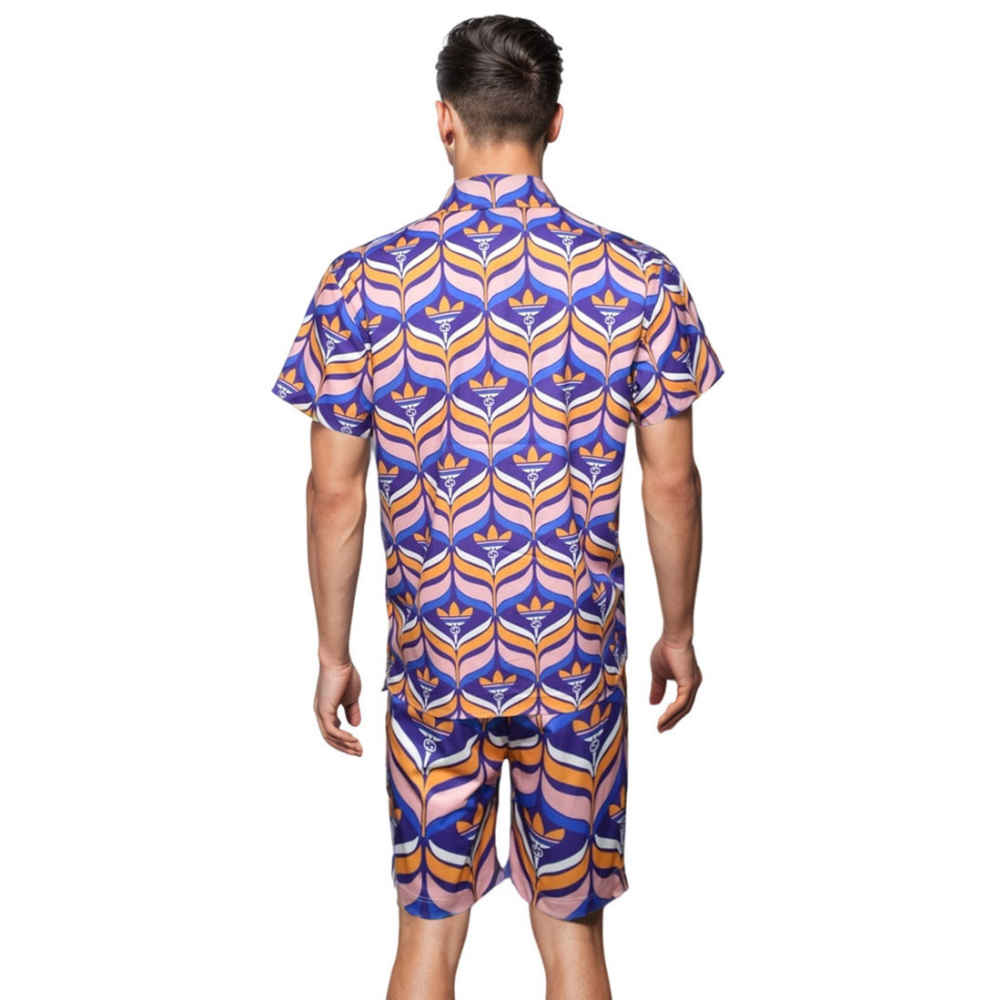 Gucci x Adidas Purple & Pink Premium Shirt & Shorts Combo-thumb-1