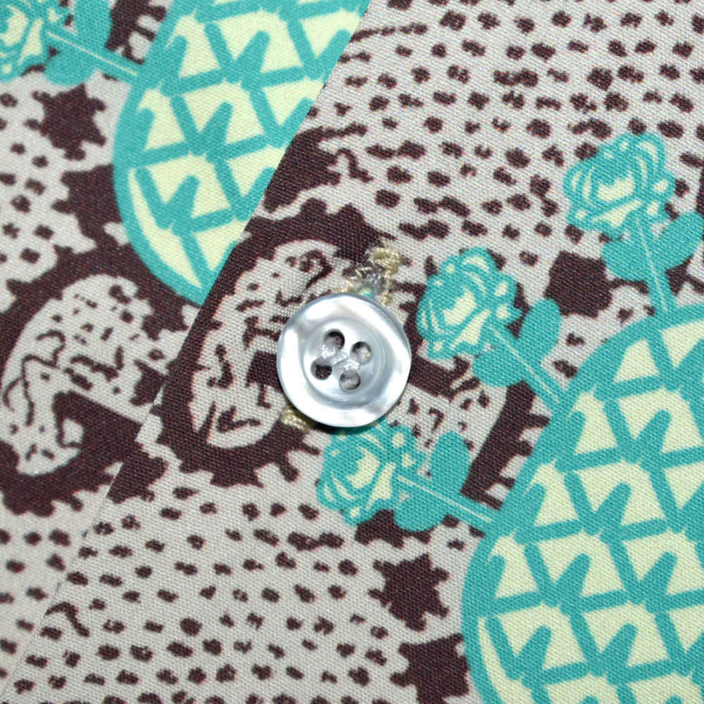 Gucci Pineapple Green GG print Bowling Shirt & Shorts Combo-thumb-5