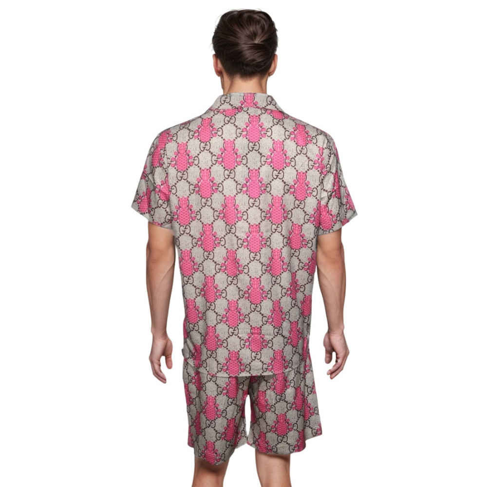 Gucci Pineapple GG print Bowling Shirt & Shorts Combo-1