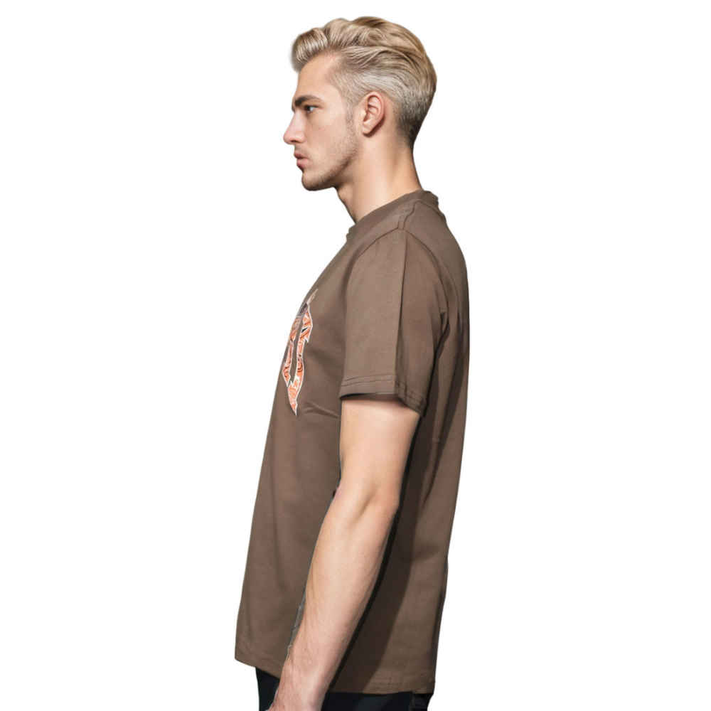 Amiri Print Brown Premium Quality Bandana T-shirt-thumb-2