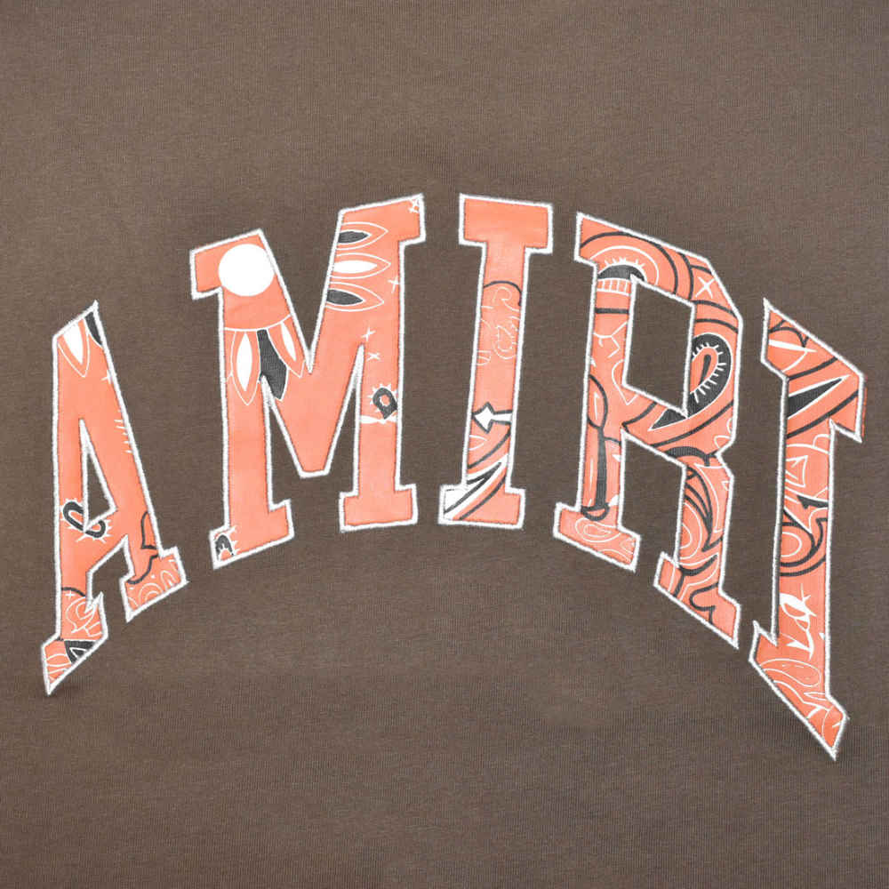 Amiri Print Brown Premium Quality Bandana T-shirt-thumb-3