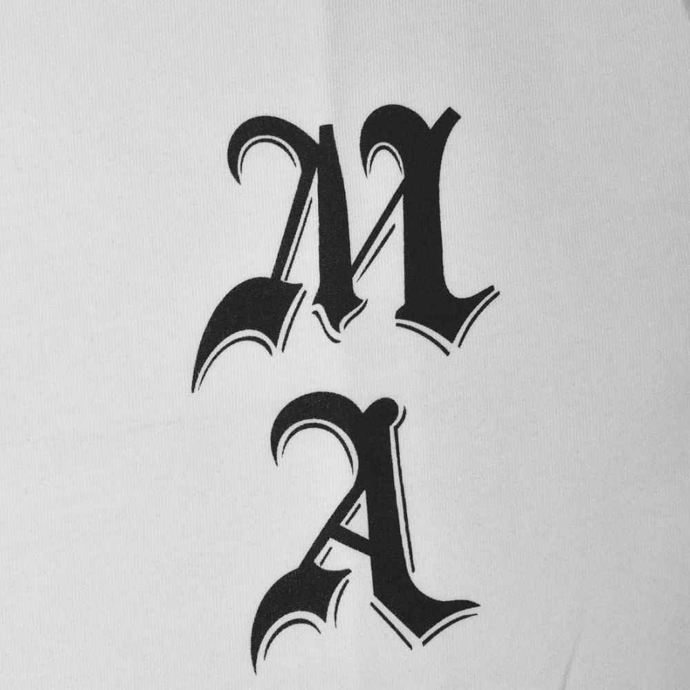 Amiri White Wes Lang Checker Skull T-shirt-thumb-3