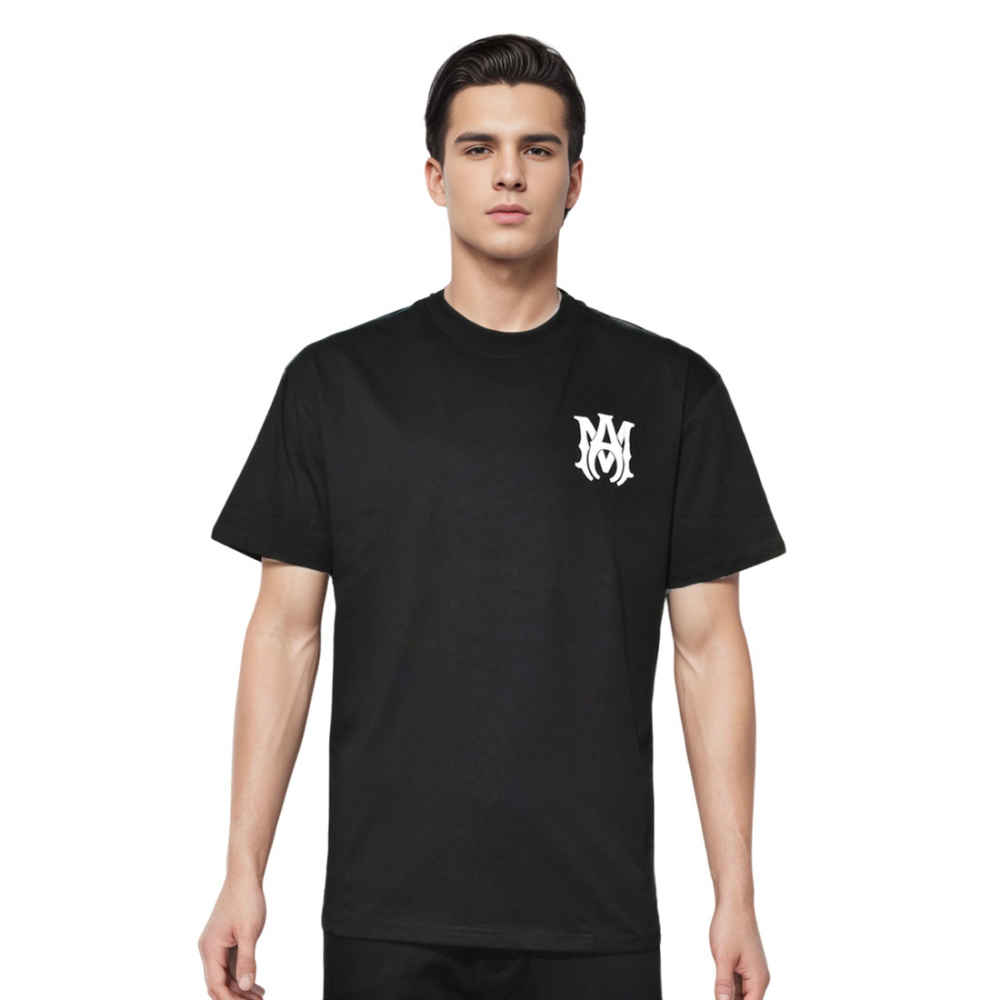 Amiri Logo-patch Black Premium Quality T-shirt-thumb-0