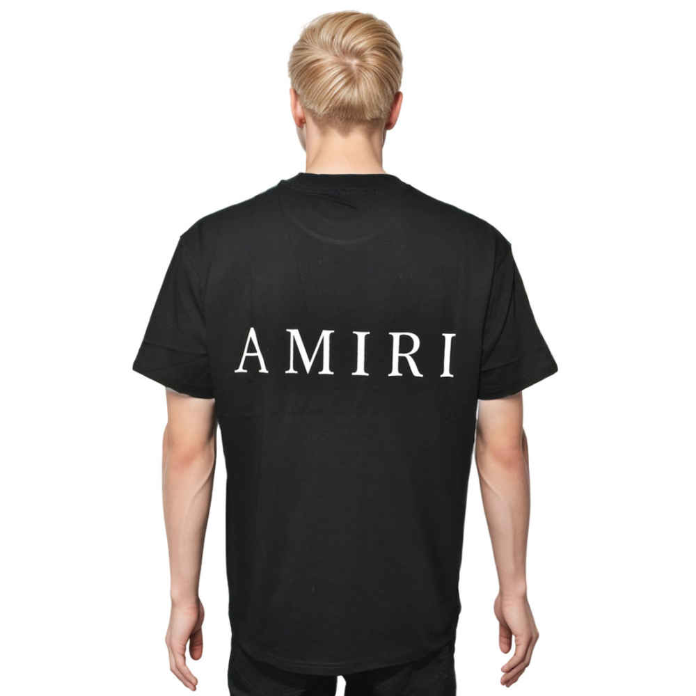 Amiri Logo-patch Black Premium Quality T-shirt-thumb-1