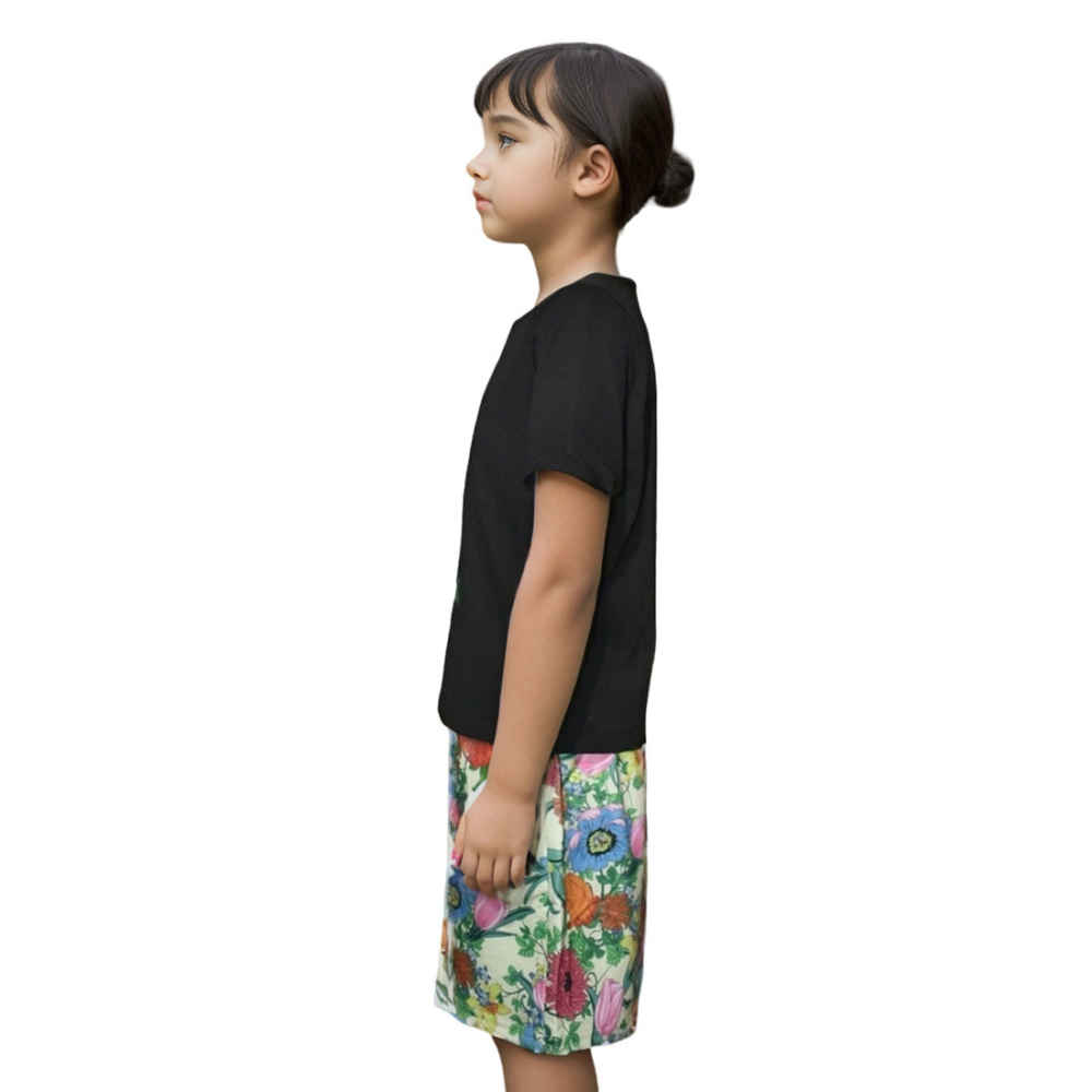 Gucci Teddy Print Black Premium Girls Co-ord Set-2