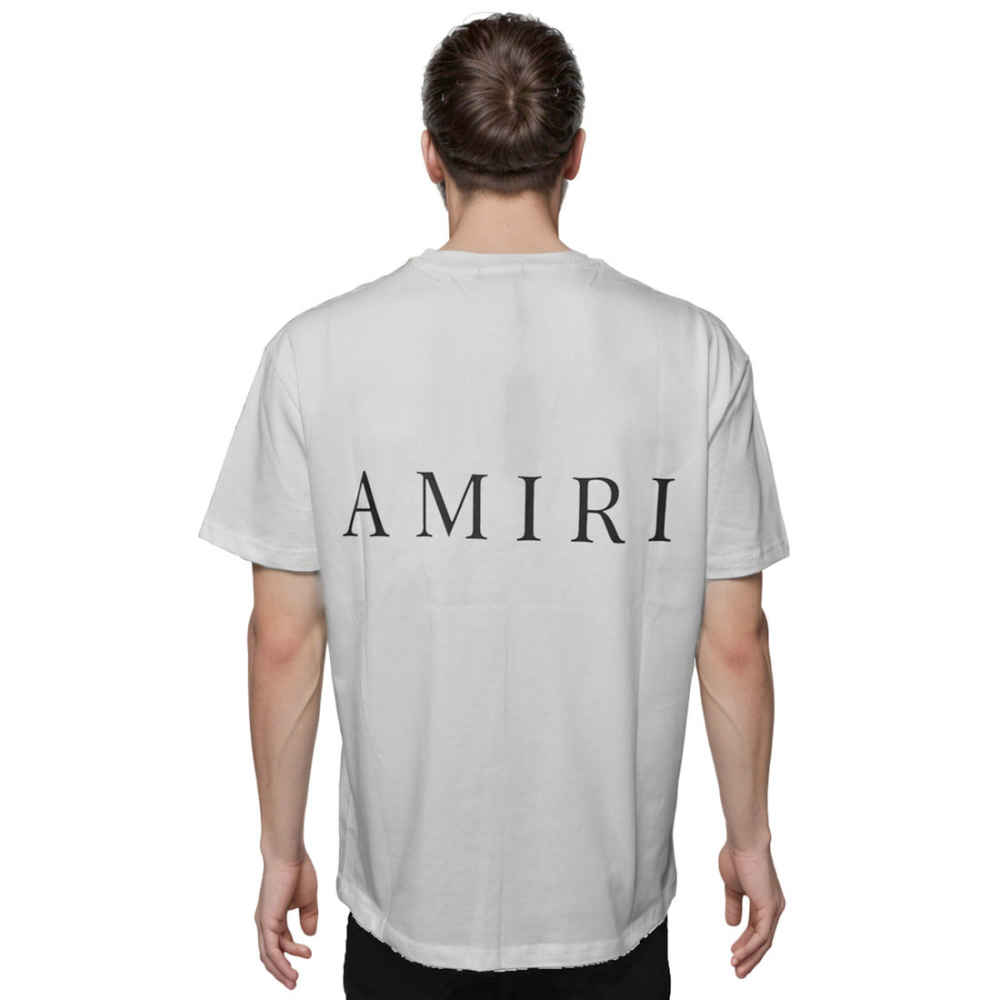 Amiri Logo-patch White Premium Quality T-shirt-1