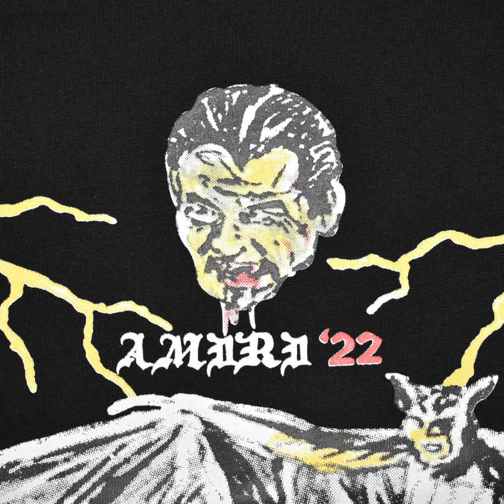 Amiri X Wes Lang Blood Printed Black T-shirt-3