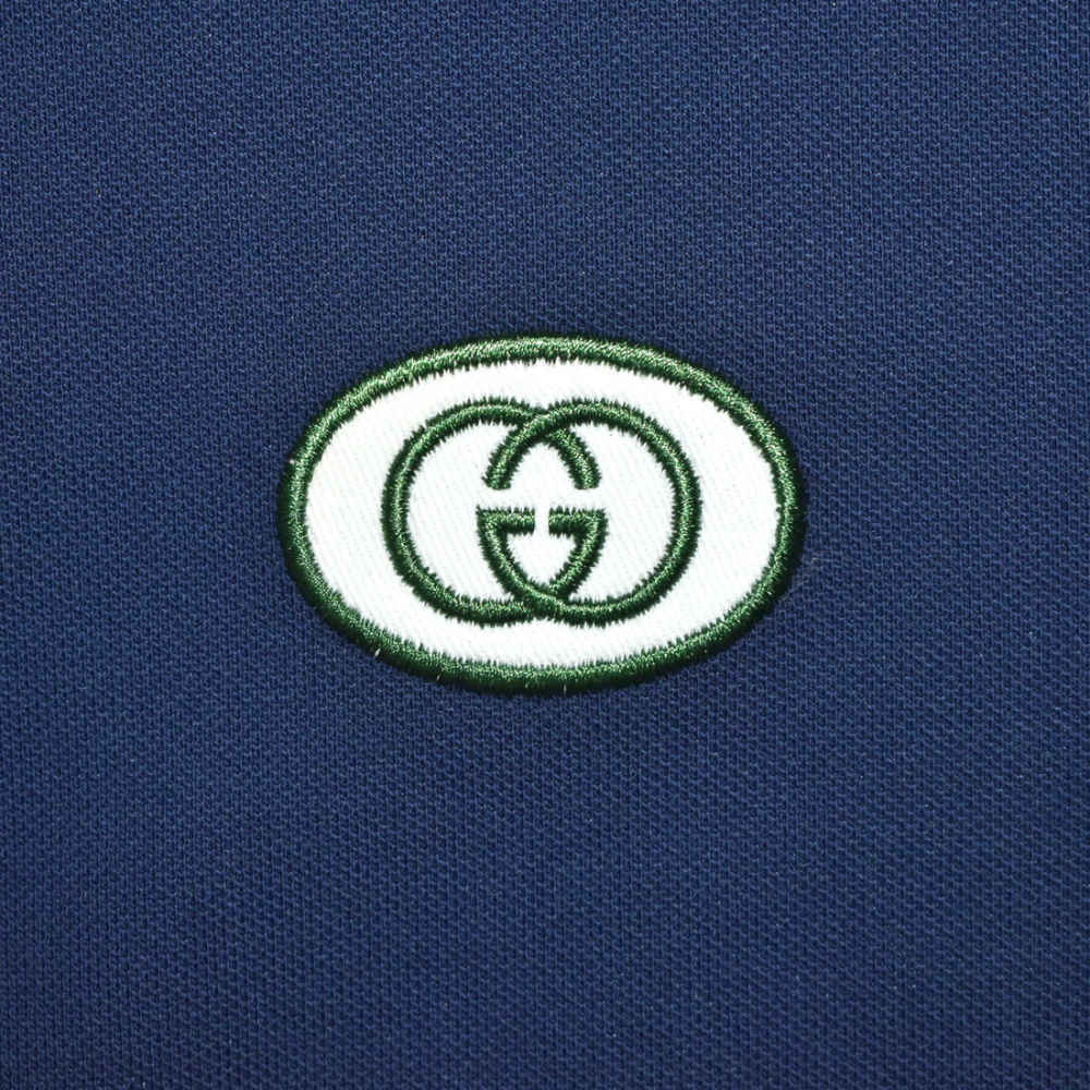 Gucci Embossed Logo Blue Premium Quality T-shirt-3
