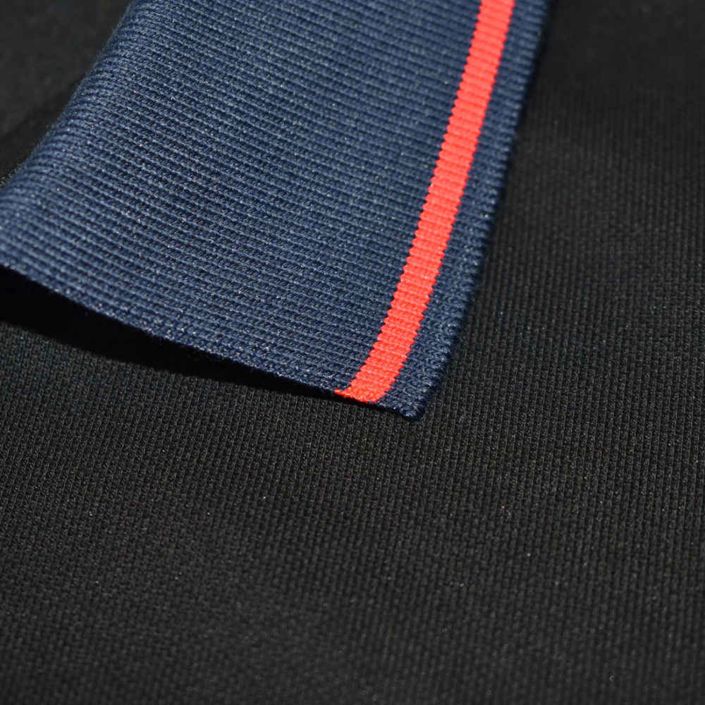 Gucci Strawberry Embroidered Black Polo T-shirt-thumb-4