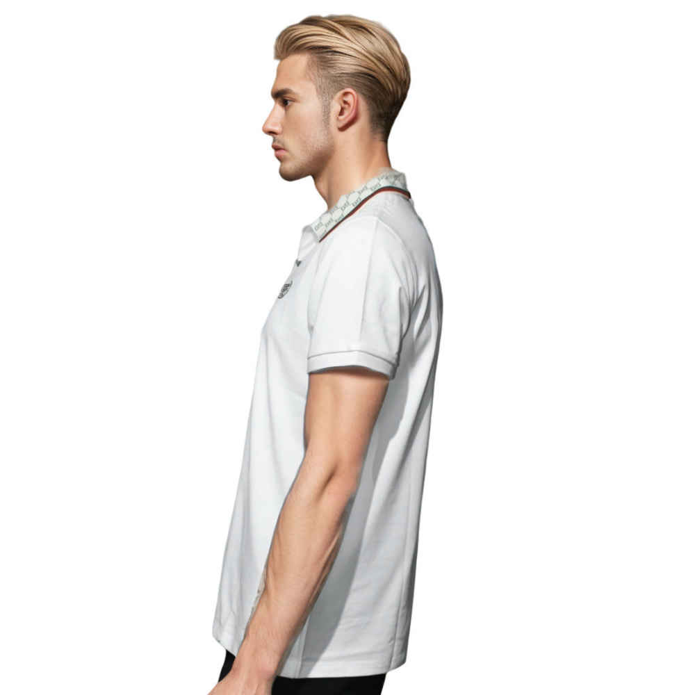 Gucci White Embossed Logo Premium Quality T-shirt-2