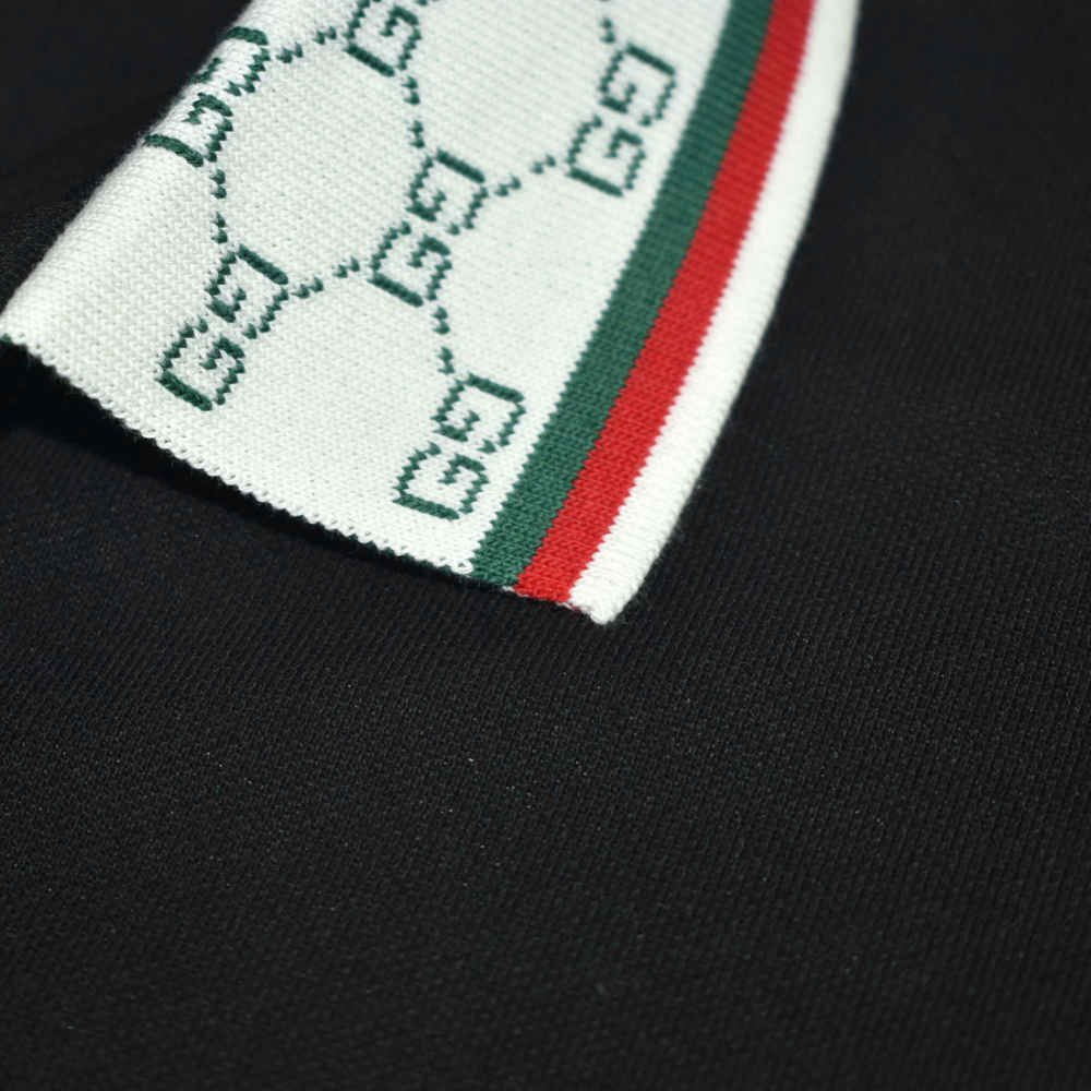Gucci Black Embossed Logo Premium Quality T-shirt-thumb-4