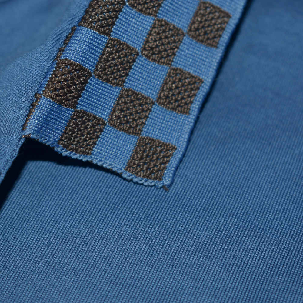 Louis Vuitton Logo Print Blue Premium Quality Polo Tees-thumb-4