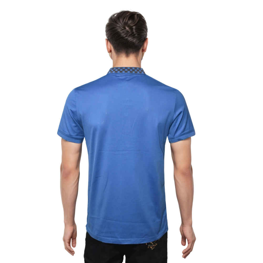 Louis Vuitton Logo Print Blue Premium Quality Polo Tees-thumb-1