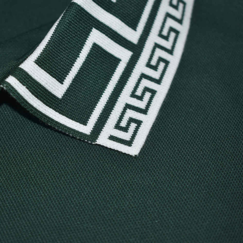 Versace Embroidered logo Green Premium Polo T-shirt-4