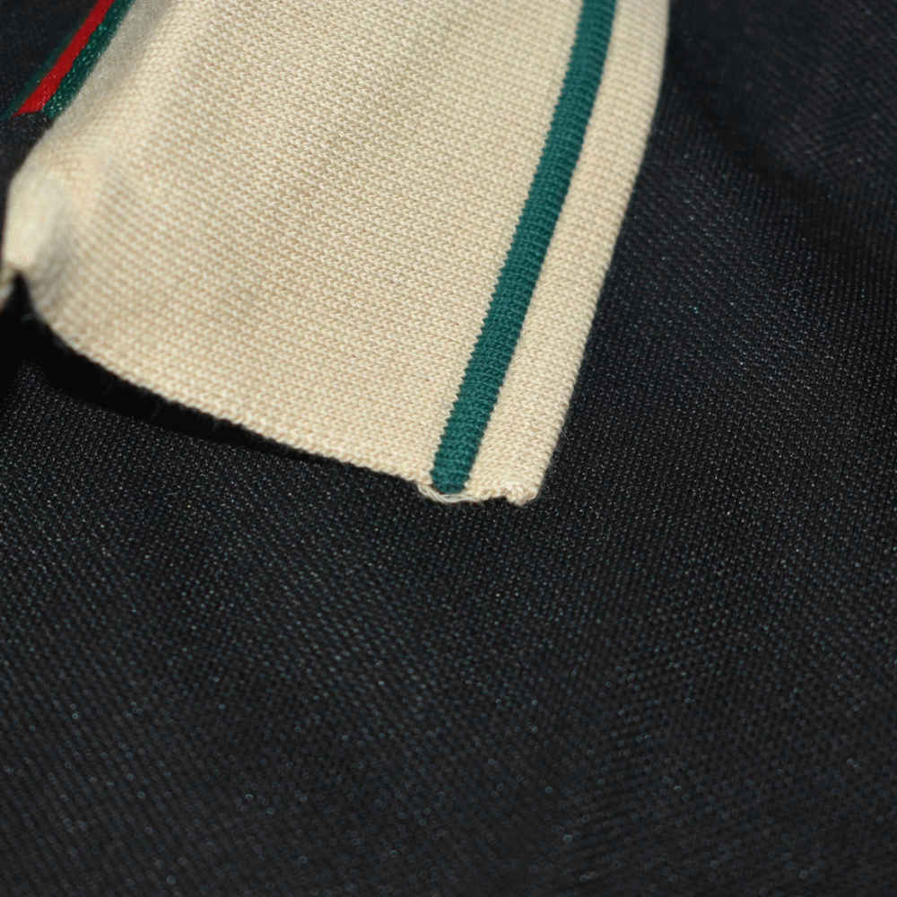 Gucci Black Embroidered logo Premium T-shirt-4