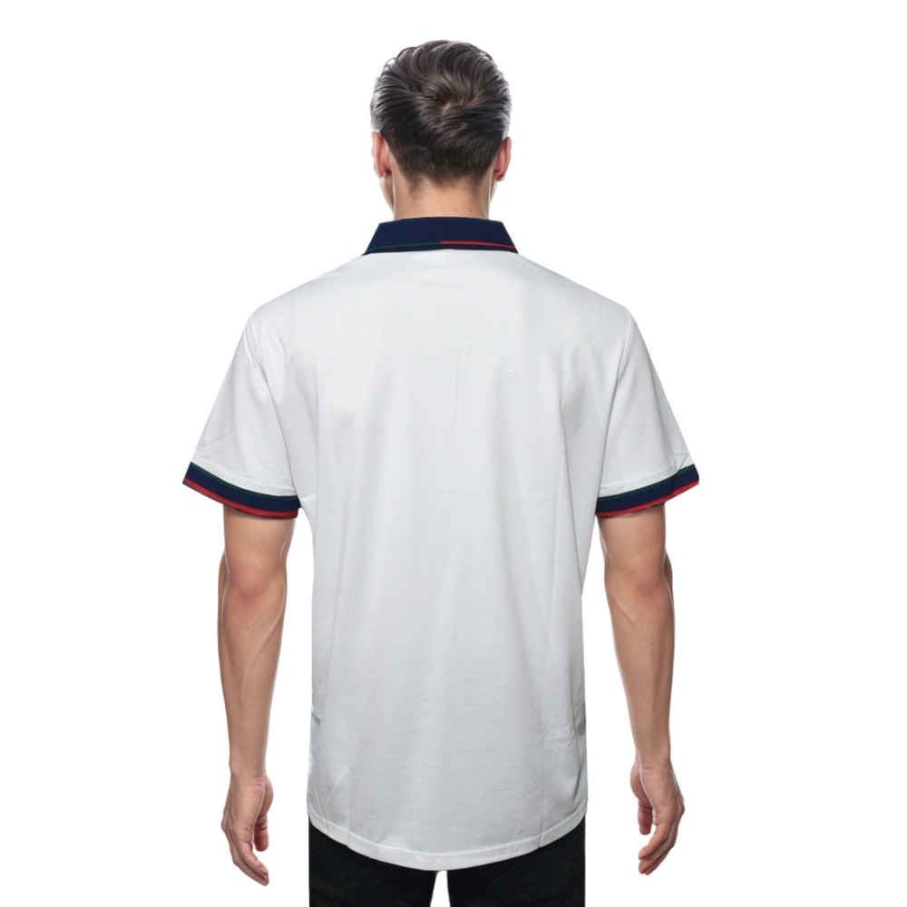 Gucci White Embroidered logo Premium T-shirt-1