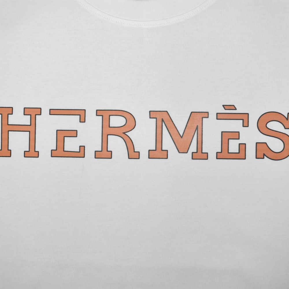 Hermes Paris White Round Neck Premium T-shirt-thumb-3