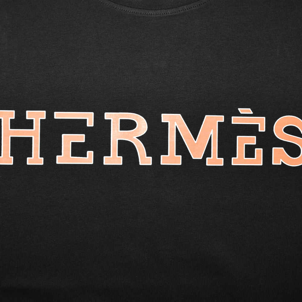Hermes Paris Black Round Neck Premium T-shirt-3