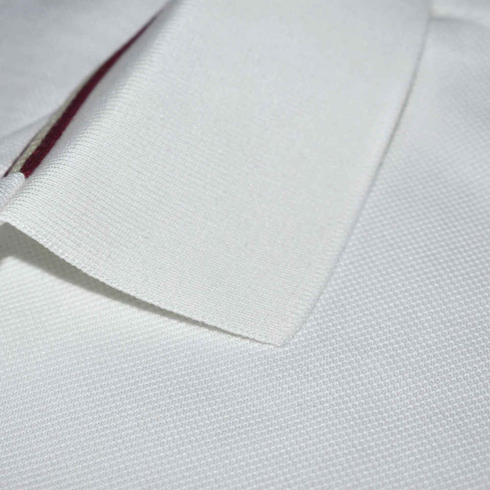 Bally White Embroidery Logo Premium Polo T-shirt-4