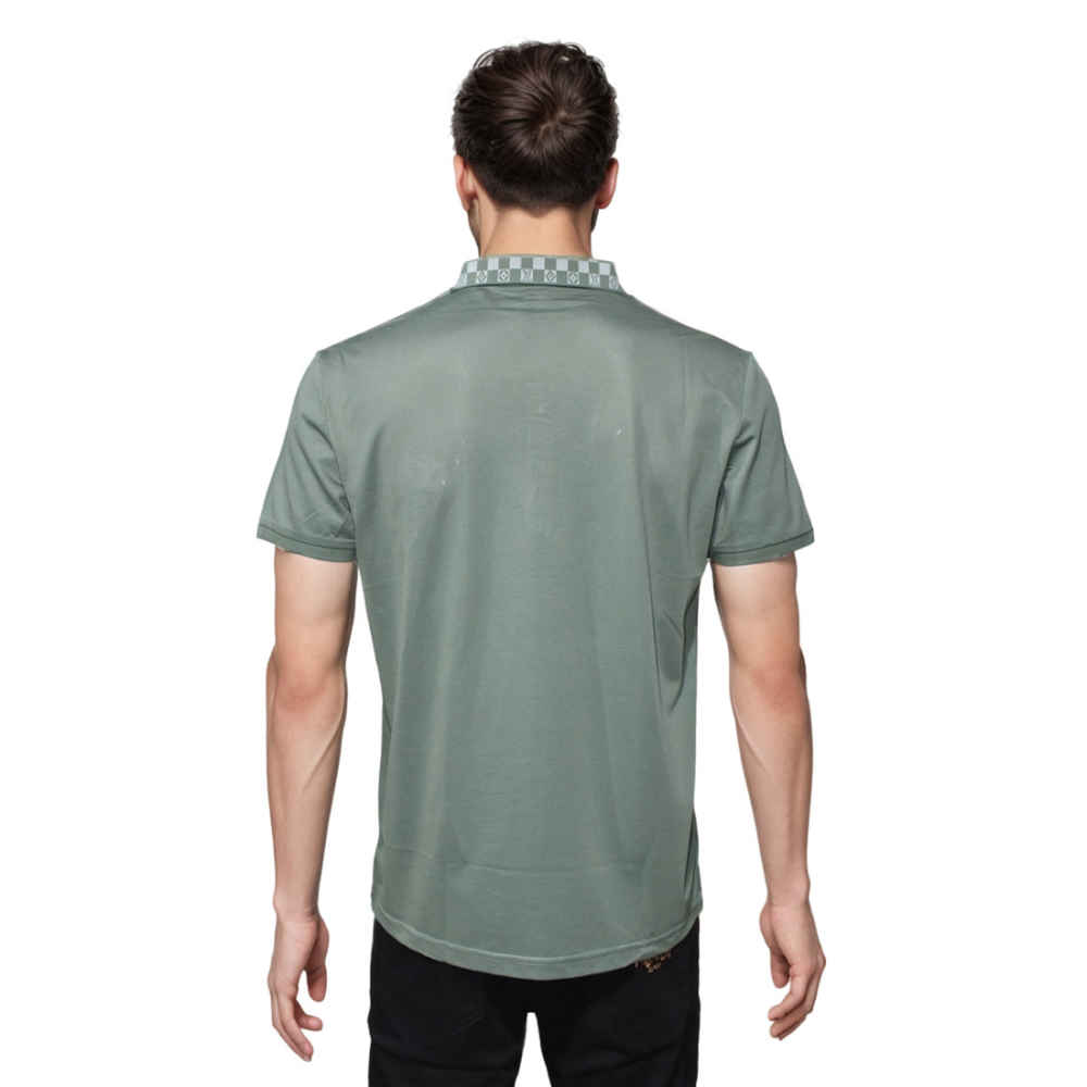 Louis Vuitton Green Embroidery Logo Premium Polo T-shirt-thumb-1