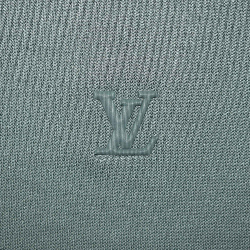 Louis Vuitton Green Embroidery Logo Premium Polo T-shirt-thumb-3